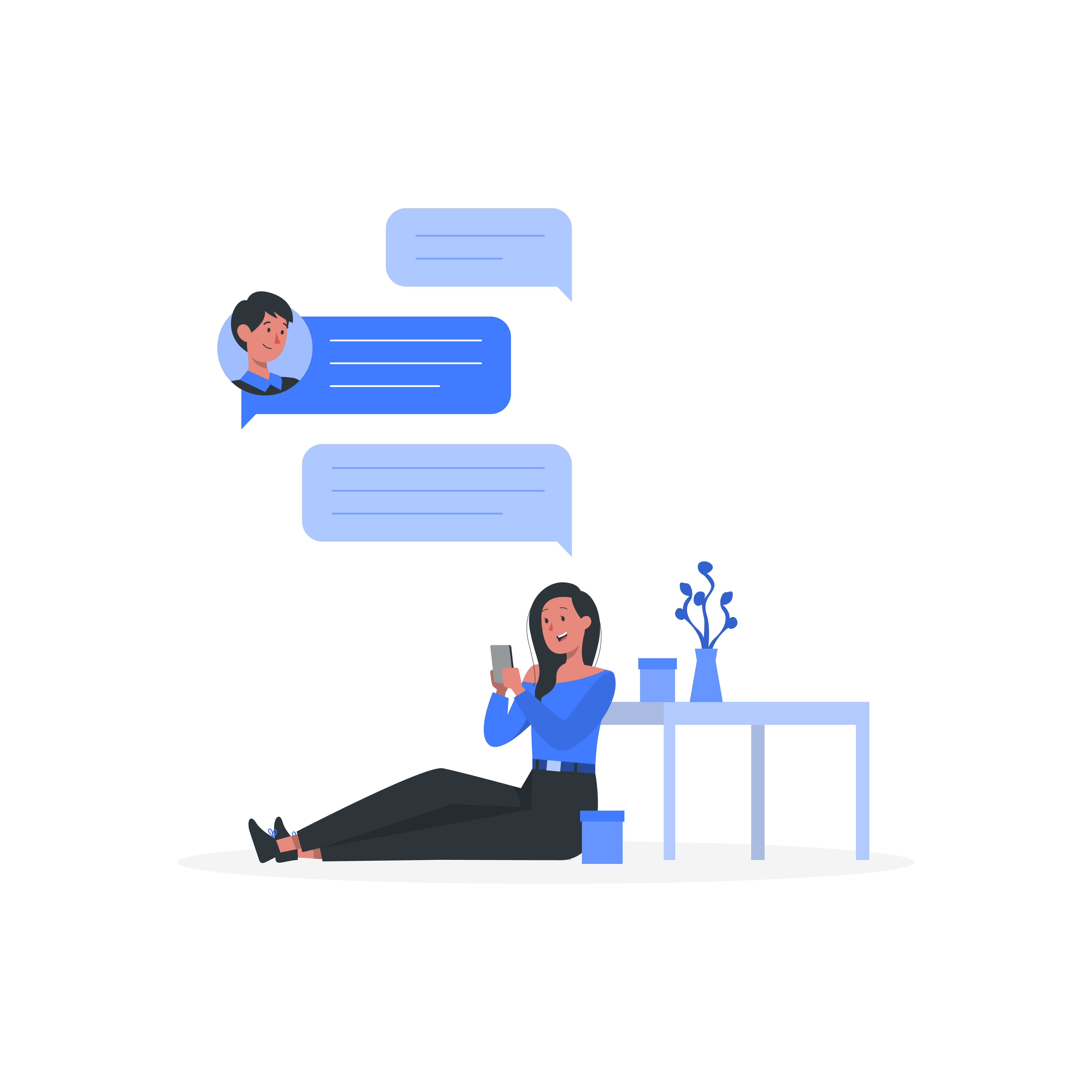 Viewing email and SMS history logs.